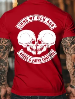 Outlet OUKU Valentine's Day Men's LOVE Skull Letter Printed T Shirt Tee Top 100% Cotton Short Sleeve Graphic Shirt Black White Red Comfortable Tee Vacation Street Fashion Designer Clothing