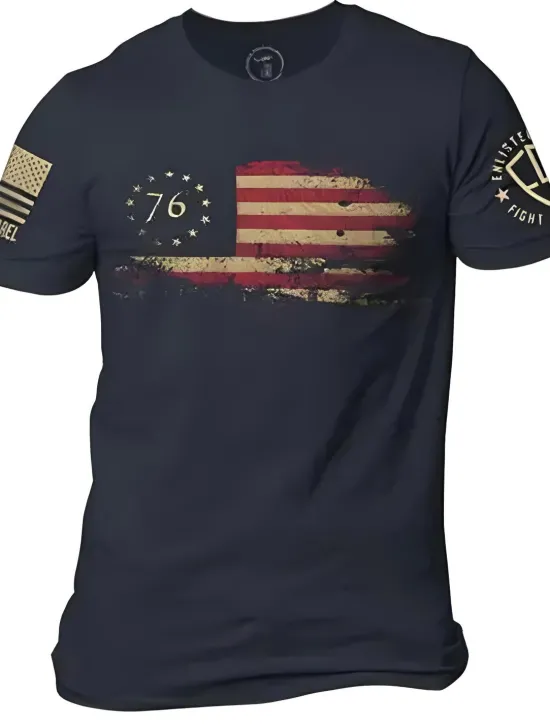 Best OUKU Veterans Day Men's Patriot Patriotic Veteran 100% Cotton Graphic T Shirt Shirt Comfortable Tee Outdoor Street Summer Fashion Designer Clothing S M L XL XXL