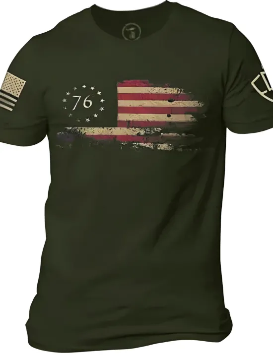 Best OUKU Veterans Day Men's Patriot Patriotic Veteran 100% Cotton Graphic T Shirt Shirt Comfortable Tee Outdoor Street Summer Fashion Designer Clothing S M L XL XXL