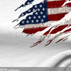 Outlet OUKU Veterans Day Men's Patriot Patriotic Veteran American Flag T shirt Short Sleeve T shirt 3D Print Crew Neck Shirt Street Style Party Birthday Street Black White Summer Spring Clothing Apparel S M L