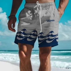 Best OUKU Waves Men's Resort 3D Printed Board Shorts Swim Trunks Elastic Waist Drawstring with Mesh Lining Aloha Hawaiian Style Holiday Beach S TO 3XL