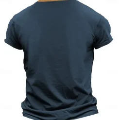 OUKU When Life Throws You A Curve -Lean Into It- Daily Letter Quotes & Sayings Motorcycle Athleisure Henley Street Style Men'S 3d Print T Shirt Tee Casual Red Blue Green Summer Spring Apparel S - 3XL