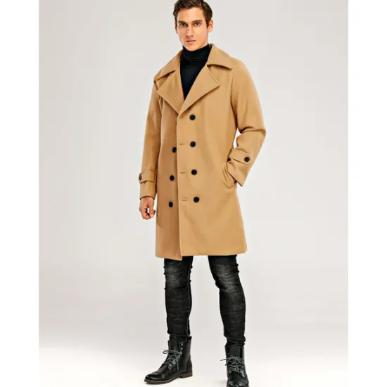 New OUKU Winter Coat Overcoat Peacoat Trench Coat Business Casual Fall Winter 95% polyester 5% cotton Outerwear Clothing Apparel Notch lapel collar