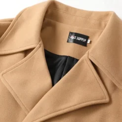 New OUKU Winter Coat Overcoat Peacoat Trench Coat Business Casual Fall Winter 95% polyester 5% cotton Outerwear Clothing Apparel Notch lapel collar
