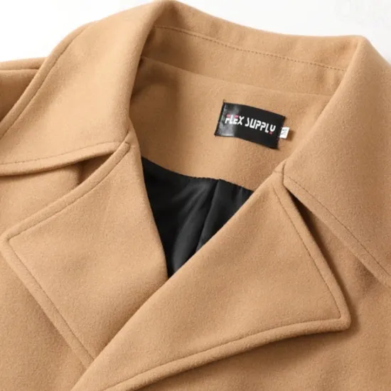 New OUKU Winter Coat Overcoat Peacoat Trench Coat Business Casual Fall Winter 95% polyester 5% cotton Outerwear Clothing Apparel Notch lapel collar