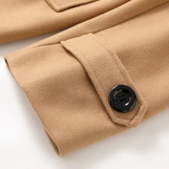 New OUKU Winter Coat Overcoat Peacoat Trench Coat Business Casual Fall Winter 95% polyester 5% cotton Outerwear Clothing Apparel Notch lapel collar