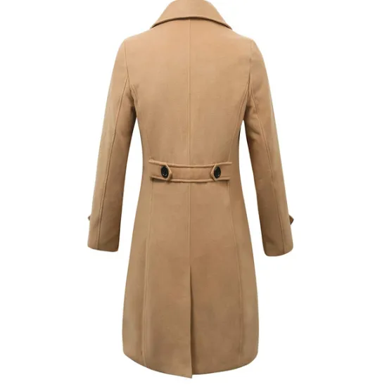 New OUKU Winter Coat Overcoat Peacoat Trench Coat Business Casual Fall Winter 95% polyester 5% cotton Outerwear Clothing Apparel Notch lapel collar