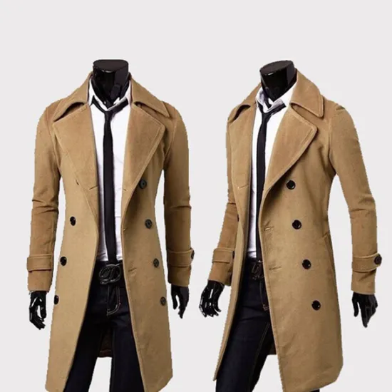 New OUKU Winter Coat Overcoat Peacoat Trench Coat Business Casual Fall Winter 95% polyester 5% cotton Outerwear Clothing Apparel Notch lapel collar