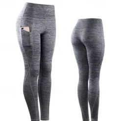 OUKU Women's Running Pants Compression Tights Leggings Pocket Elastic Waistband Leggings Outdoor Sports & Outdoor Athletic Fall Quick Dry Lightweight Soft Power Flex Marathon Running Workout Tailored Fit