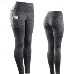 OUKU Women's Running Pants Compression Tights Leggings Pocket Elastic Waistband Leggings Outdoor Sports & Outdoor Athletic Fall Quick Dry Lightweight Soft Power Flex Marathon Running Workout Tailored Fit