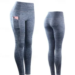 OUKU Women's Running Pants Compression Tights Leggings Pocket Elastic Waistband Leggings Outdoor Sports & Outdoor Athletic Fall Quick Dry Lightweight Soft Power Flex Marathon Running Workout Tailored Fit