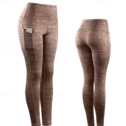 OUKU Women's Running Pants Compression Tights Leggings Pocket Elastic Waistband Leggings Outdoor Sports & Outdoor Athletic Fall Quick Dry Lightweight Soft Power Flex Marathon Running Workout Tailored Fit