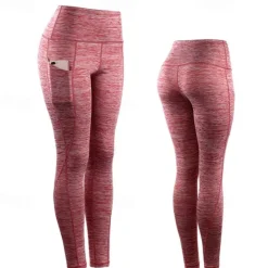 OUKU Women's Running Pants Compression Tights Leggings Pocket Elastic Waistband Leggings Outdoor Sports & Outdoor Athletic Fall Quick Dry Lightweight Soft Power Flex Marathon Running Workout Tailored Fit